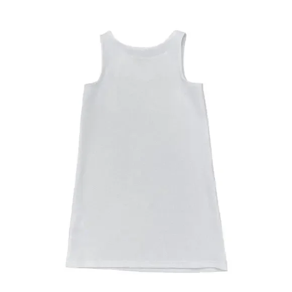 NWT Pappagallo Girls' Natural White Rosetta W/Floral Accent Shift Dress -M (7/8) - Picture 2 of 9